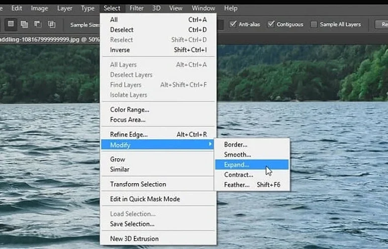 Using Photoshop Content-Aware Fill to Remove Watermarks