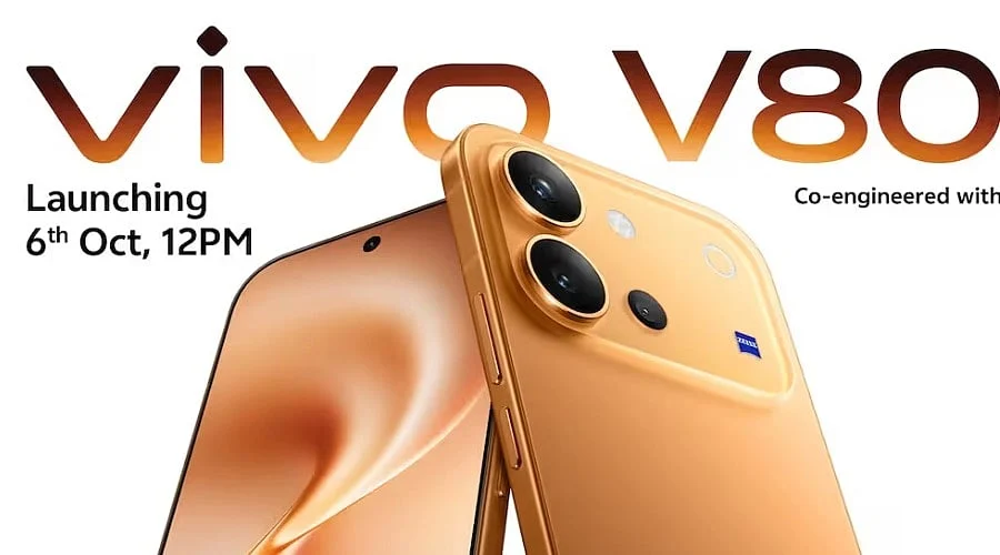 Vivo V80 Unveiled with 7,200mAh Battery and ZEISS Optics